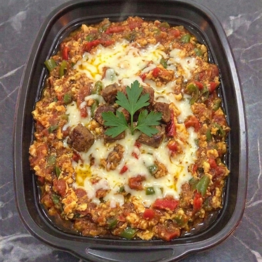 KAŞARLI KAVURMALI MENEMEN 'soğansız'