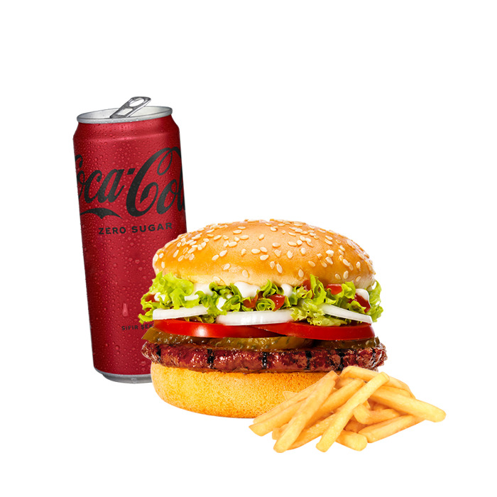 Hamburger+ Patates + Kola