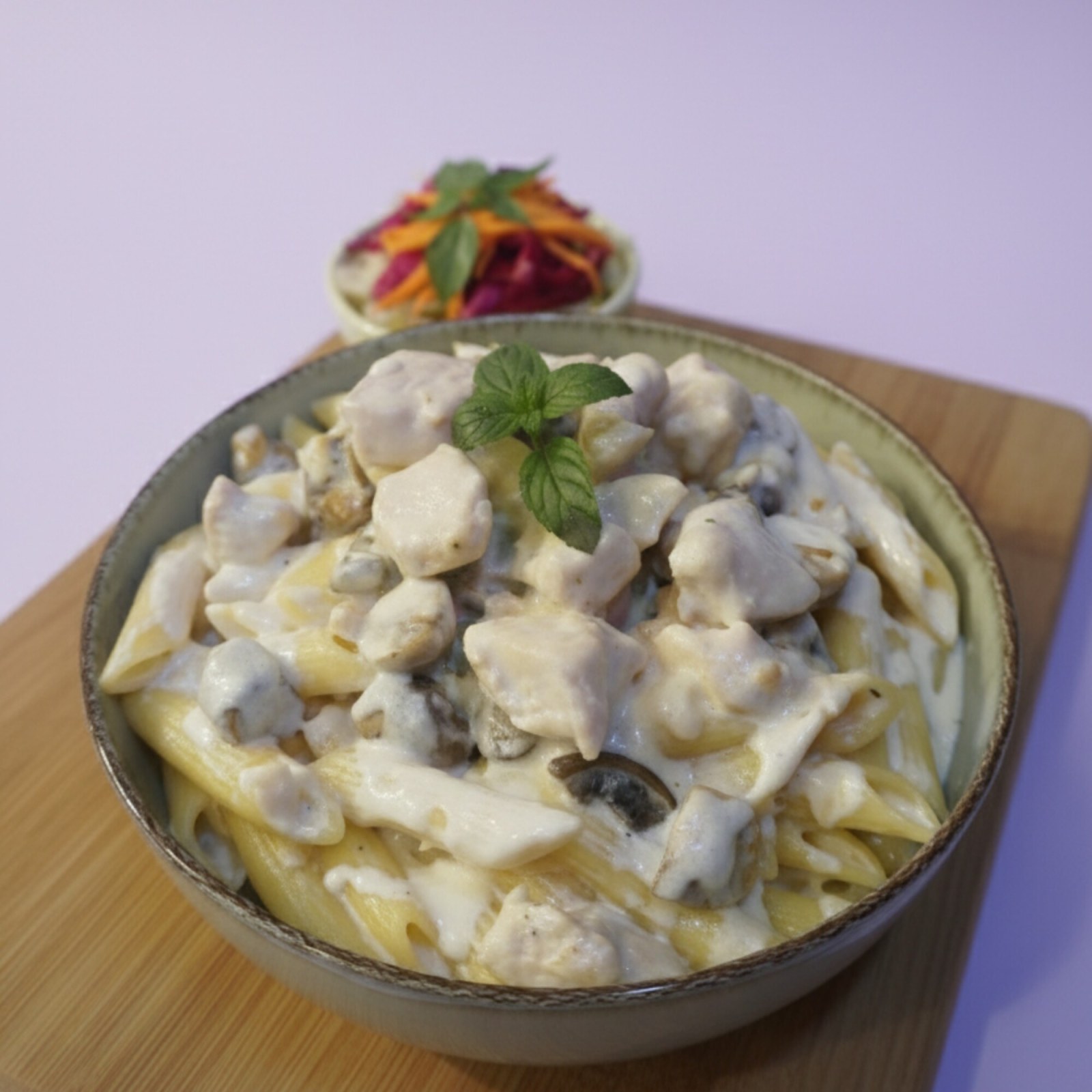 Tavuklu Krema Mantarlı Penne