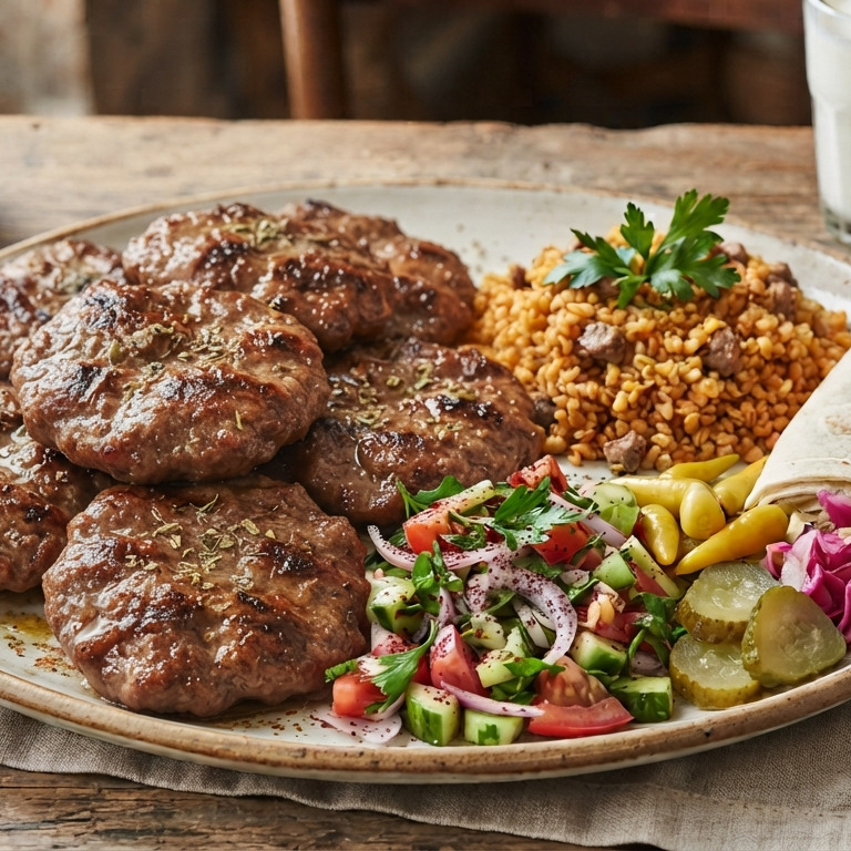 1 kg ızgara köfte+ 1 litre cola+çiğ köfte