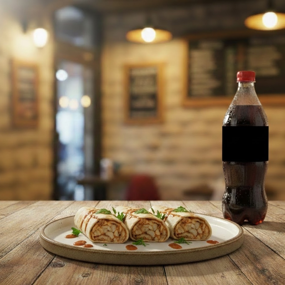 3'lü Tavuk Tantuni Dürüm Menü