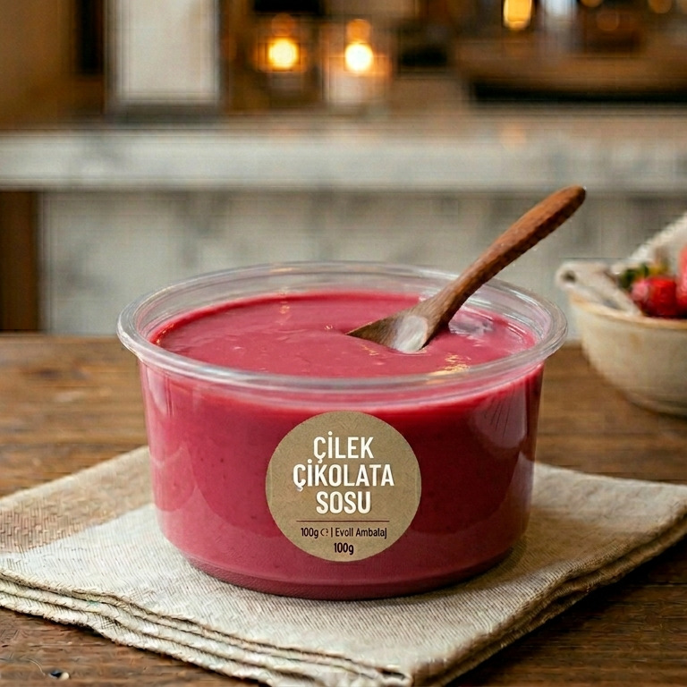 Çilek Çikolata Sosu (100 gr)