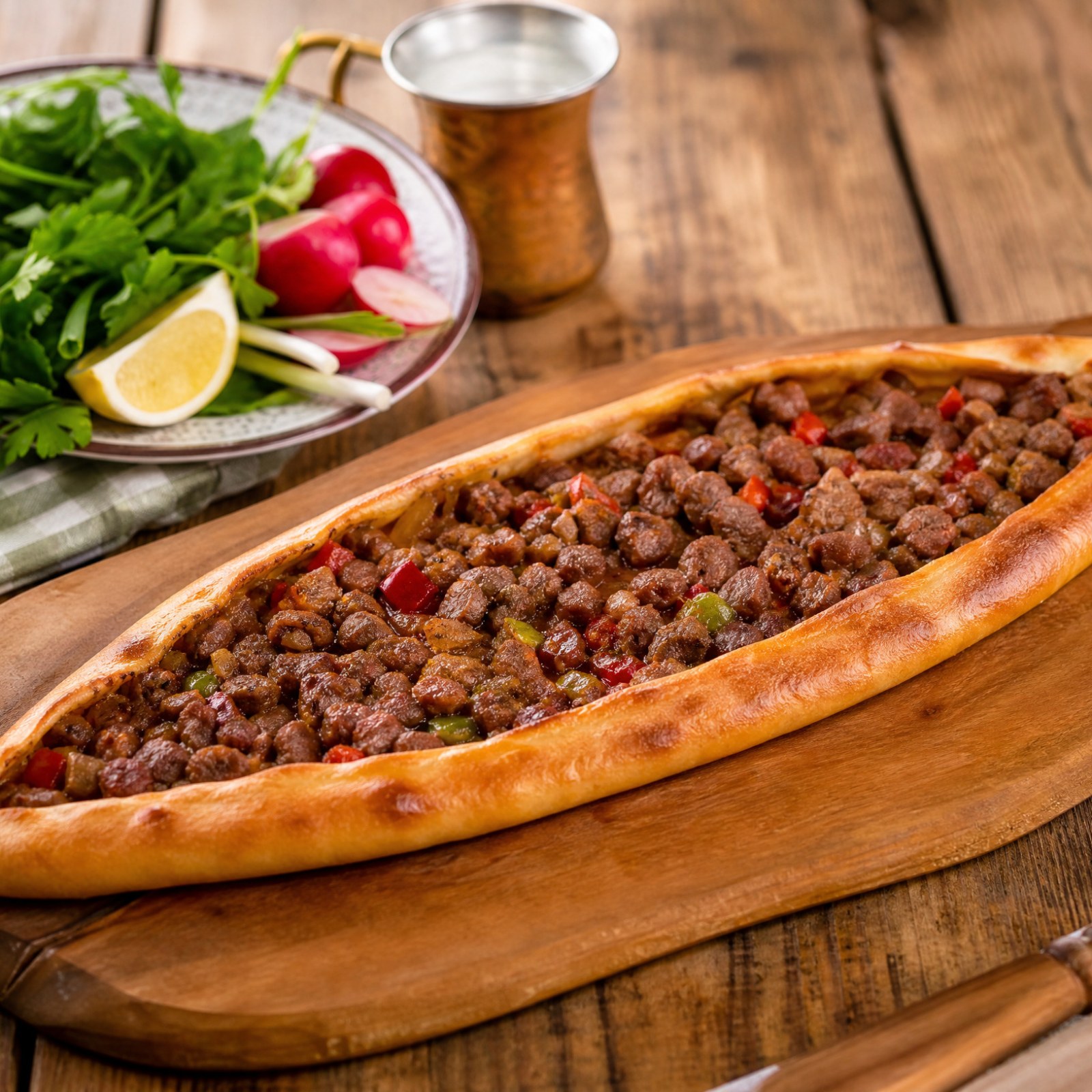2'li Bıçakarası Pide Menü (Dana Kuşbaşı)