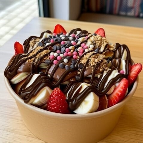 Dark Pancake Bowl Waffle Medium