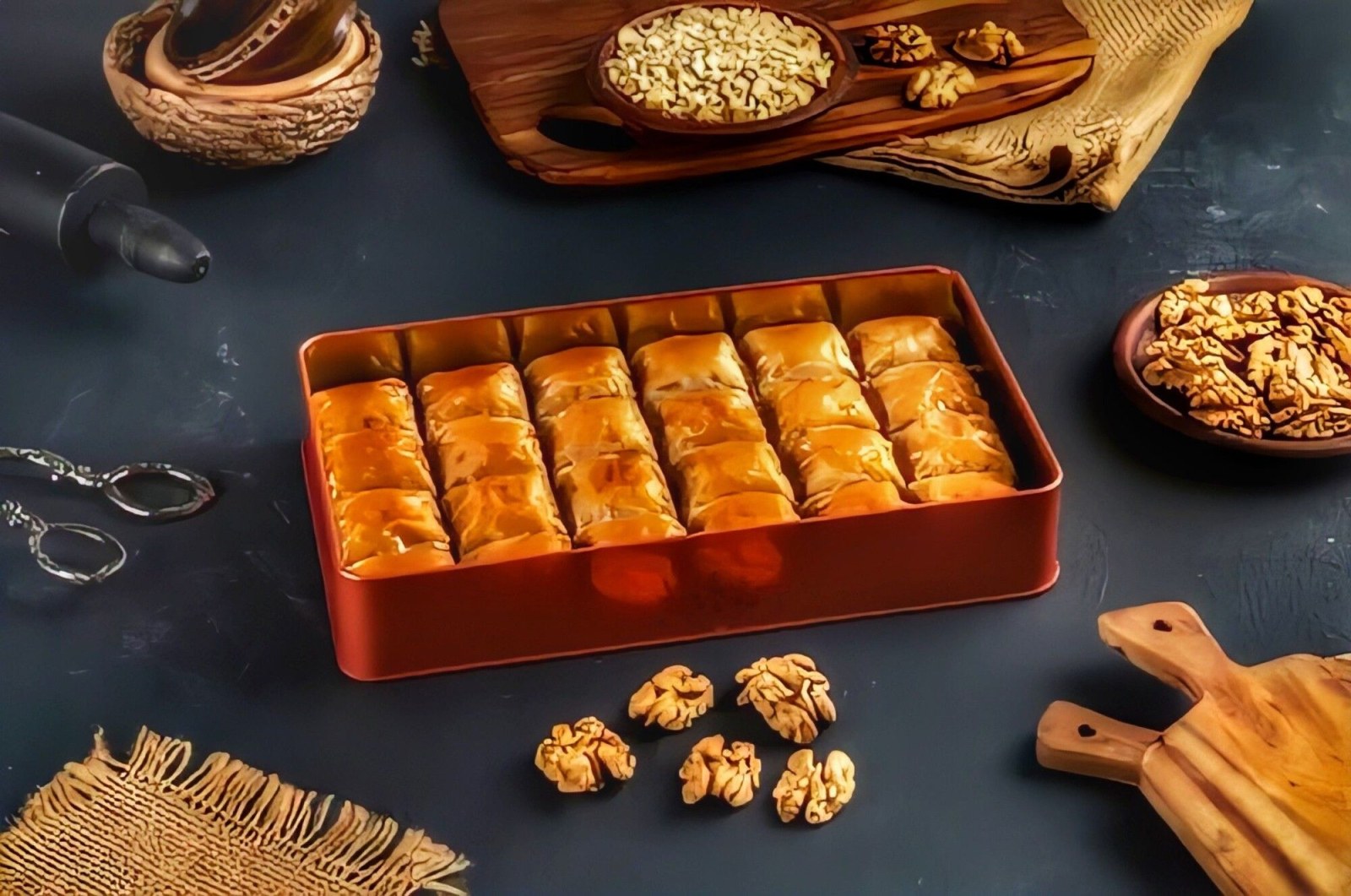 Cevizli Baklava Hediyelik Kutu 24 Adet ( 1.350 Gr )
