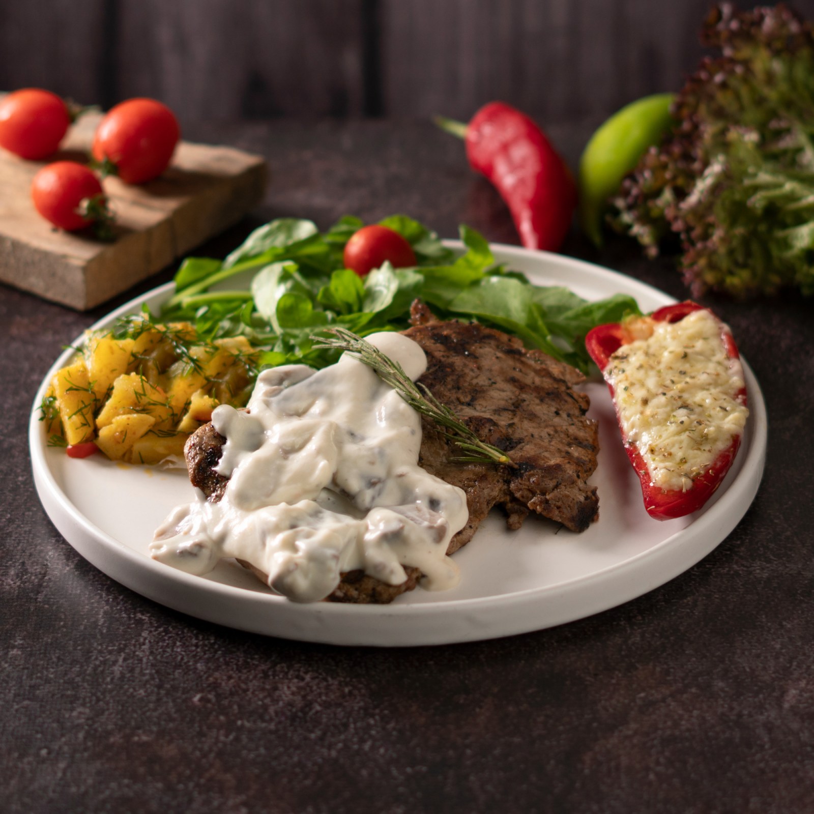 Kremalı Mantar Soslu Izgara Antrikot