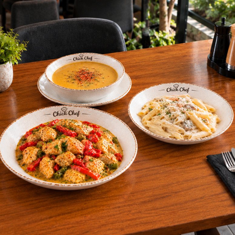 Chef'in Gurme Menüsü (Tavuk + Makarna + Çorba)