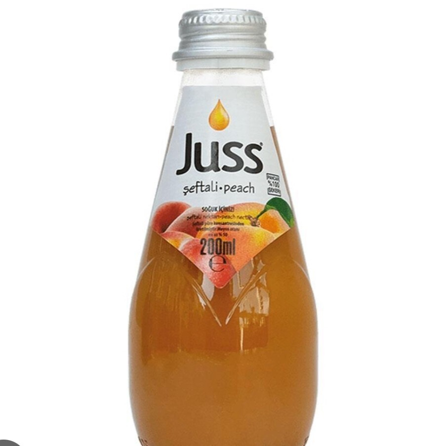 Juss Şeftali 200 Ml Cam Şişe