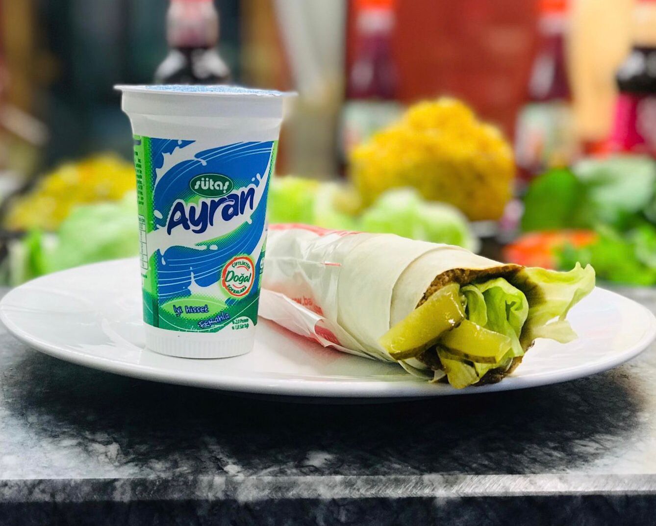 3'lü Çiğ Köfte Dürüm Ayran Menü