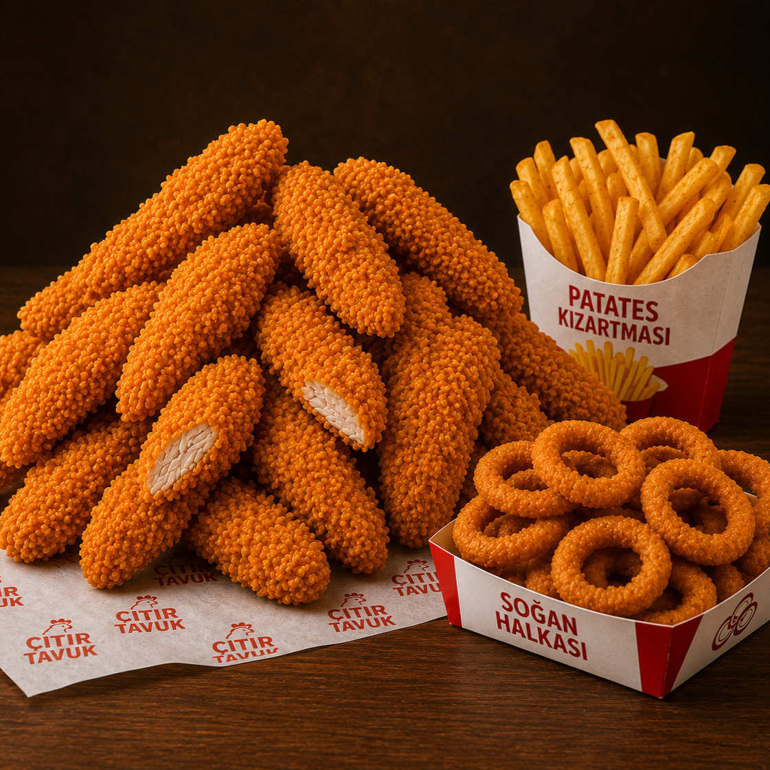 Kemiksiz Çıtır Tavuk Menü (1 kg)