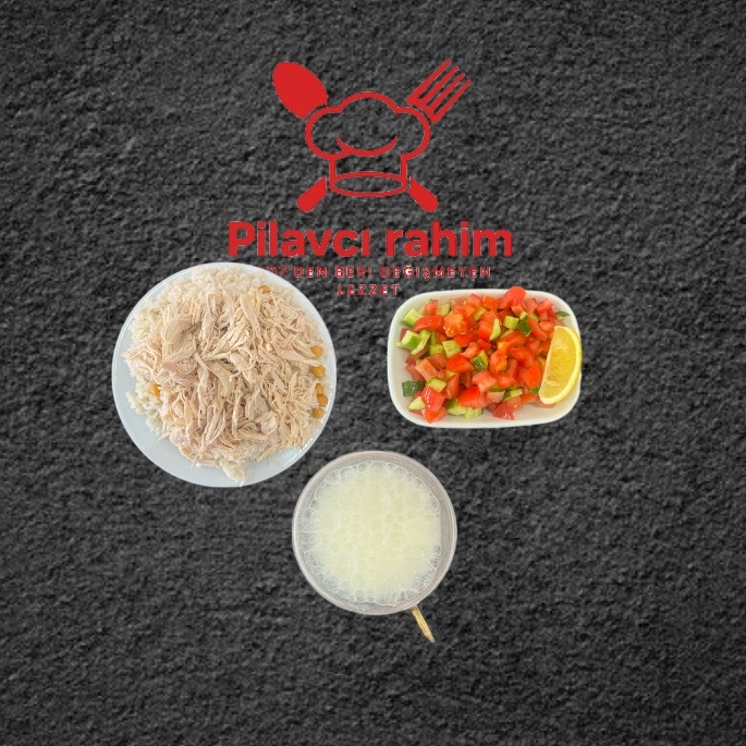 Tavuk Pilav, Salata, Açık ayran