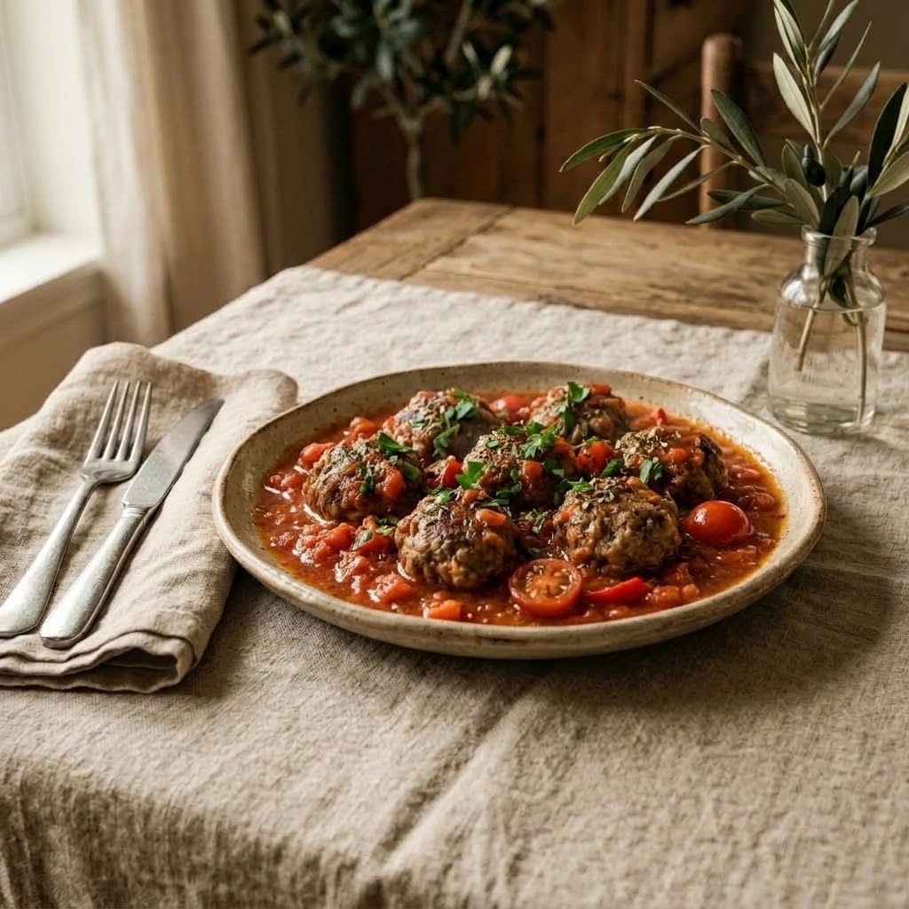 Domates Soslu Köfte