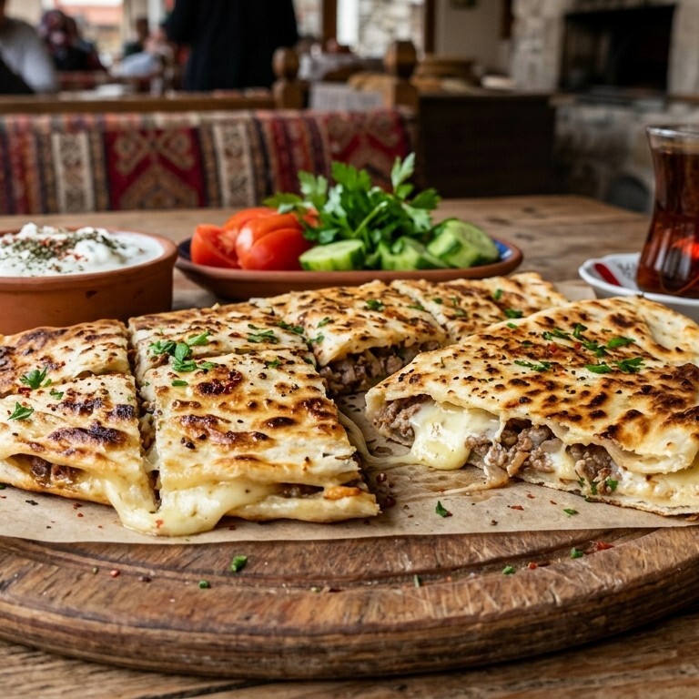 Kıymalı Kaşarlı Gözleme