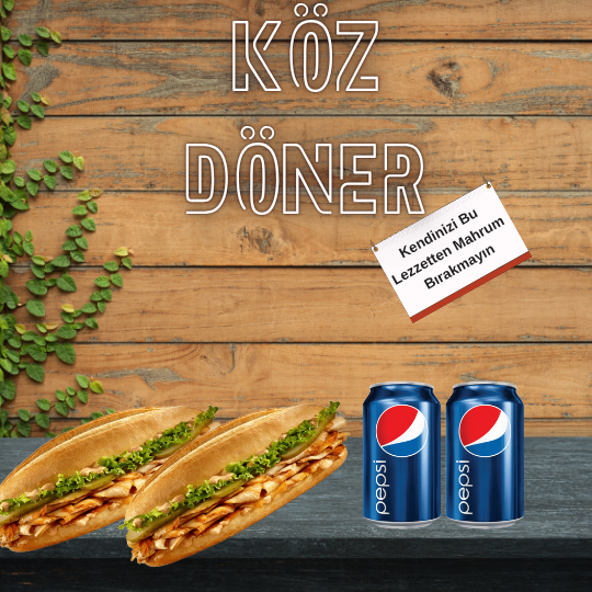 Köz Two Ekmek Kola Menü
