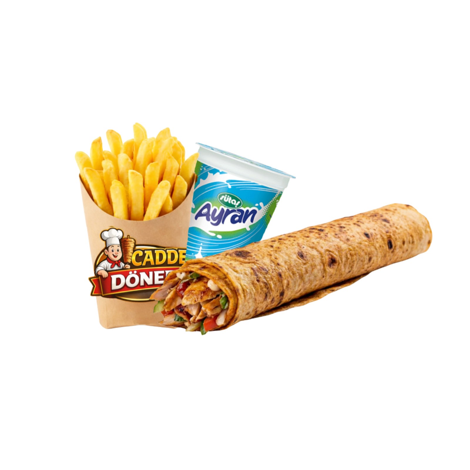 Standart Tavuk Döner Menü Medium