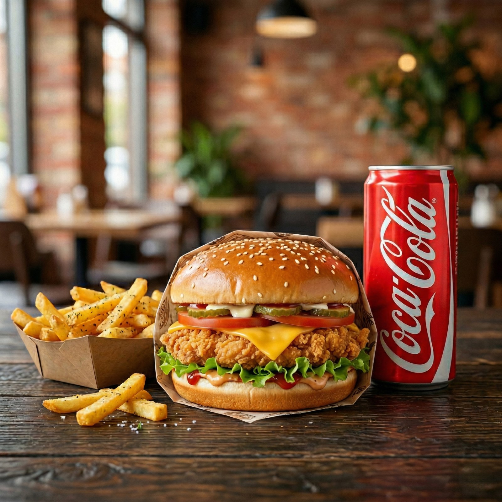 Tavuk Cheeseburger Menü -Chicken Cheeseburger Menu