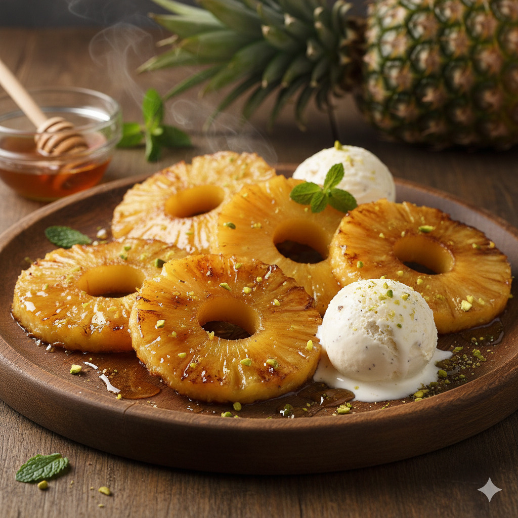 Ballı Kızarmış Ananas
