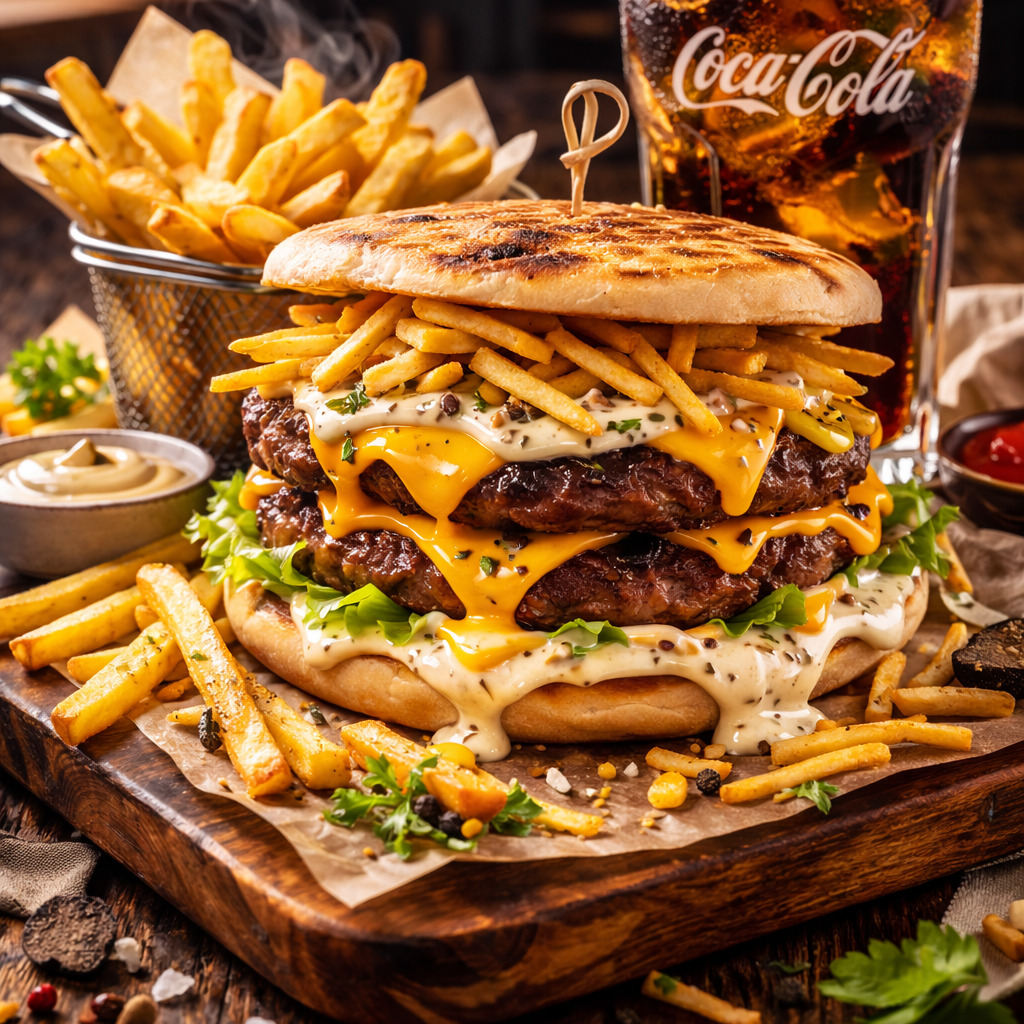Trüf Soslu Bazlama Smack Burger Menü