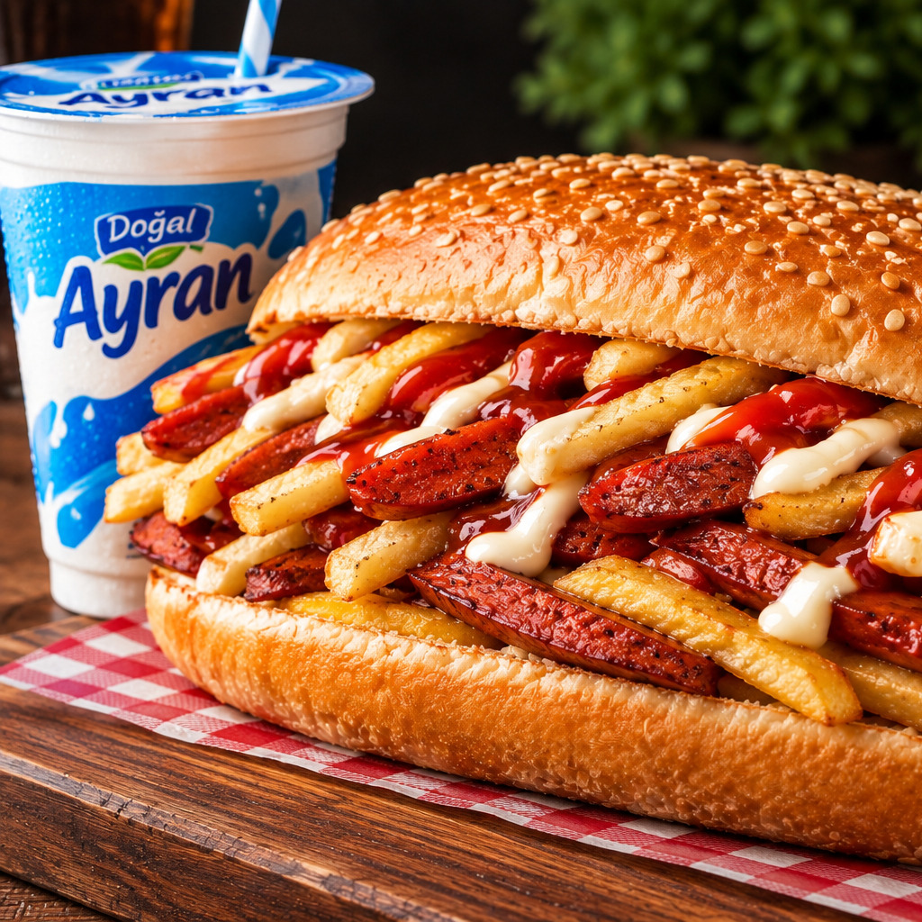 Ferroo Special Cheddar’s Hamburger Patso+Sütaş Ayran(175cl)