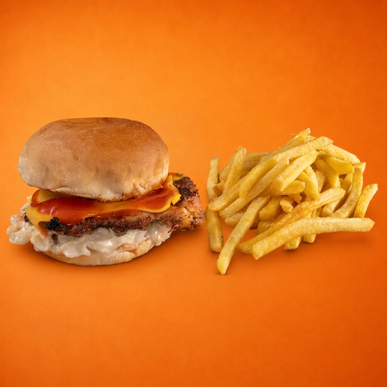 Acı Soslu Tavuk Pirzola Burger