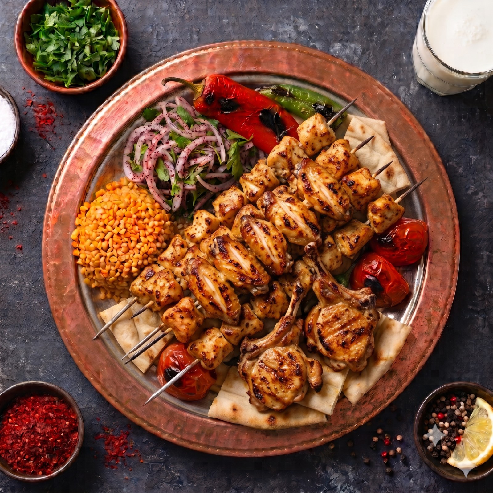 közde Tavuk Karışık Kebap & Coca-Cola (1 L.)