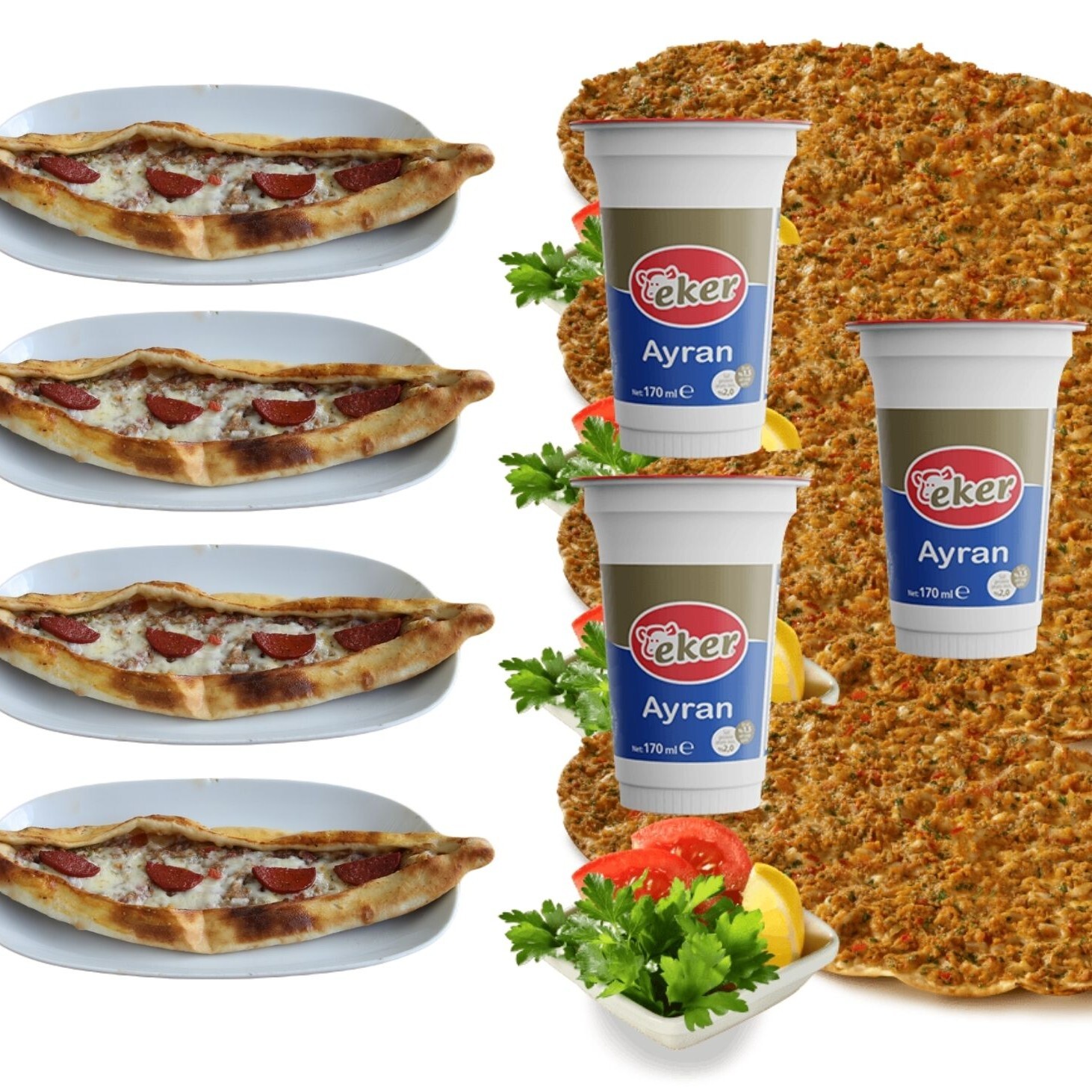 4'lü Karışık Cantık & 4'lü Lahmacun Menü