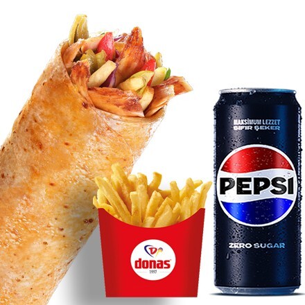 Donas Davul Tavuk Döner Dürüm Menü 2