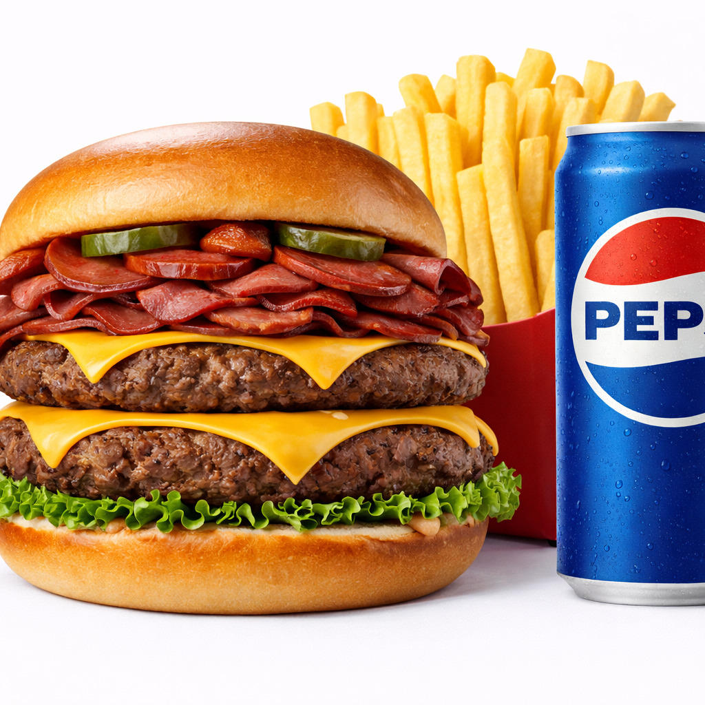 Dubleks Mr Peperoni Burger Menü