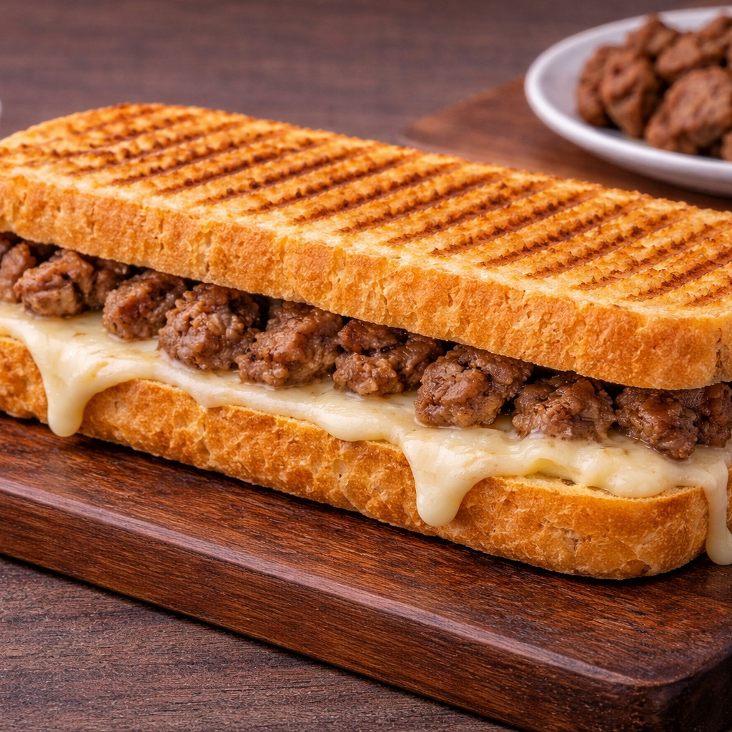 Kavurmalı Kaşarlı Tost