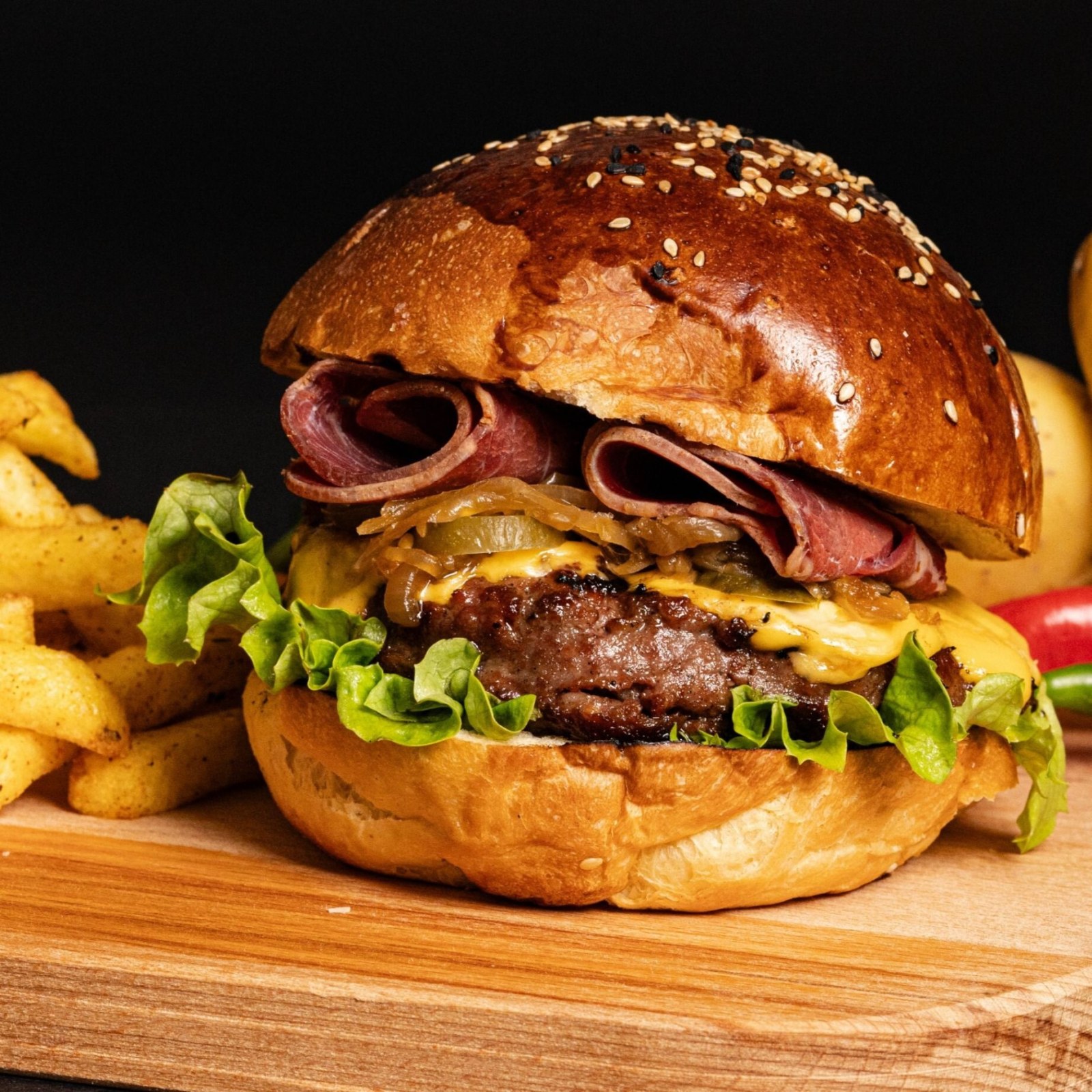 Pastırmalı Burger Menü