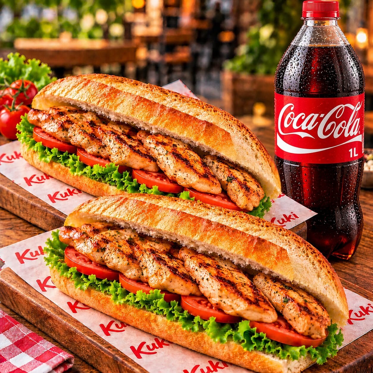 2 Tavuk Bonfile Ekmek 1 Litre Cola