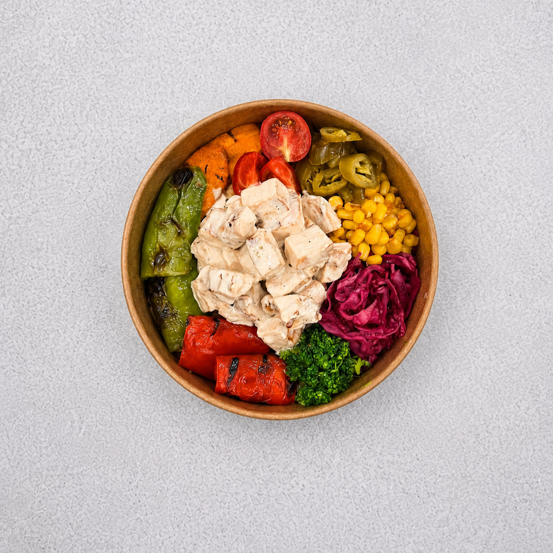 Kremalı Dağ Kekikli Soslu Bowl