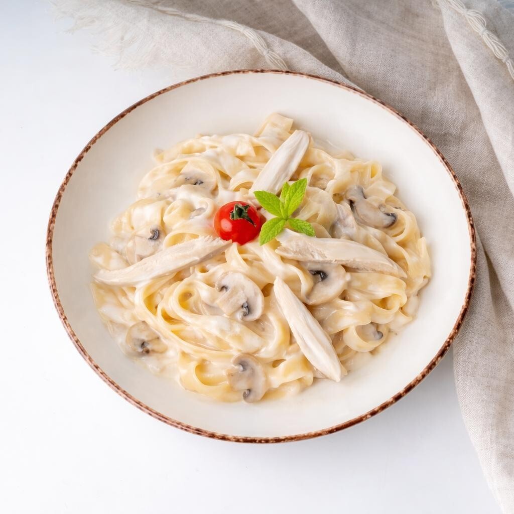 Kremalı Mantarlı Fettuccine