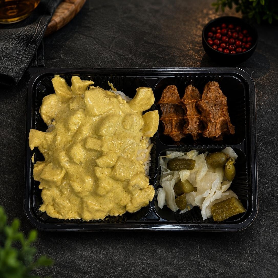 Bol Tavuklu Köri Soslu Pilav