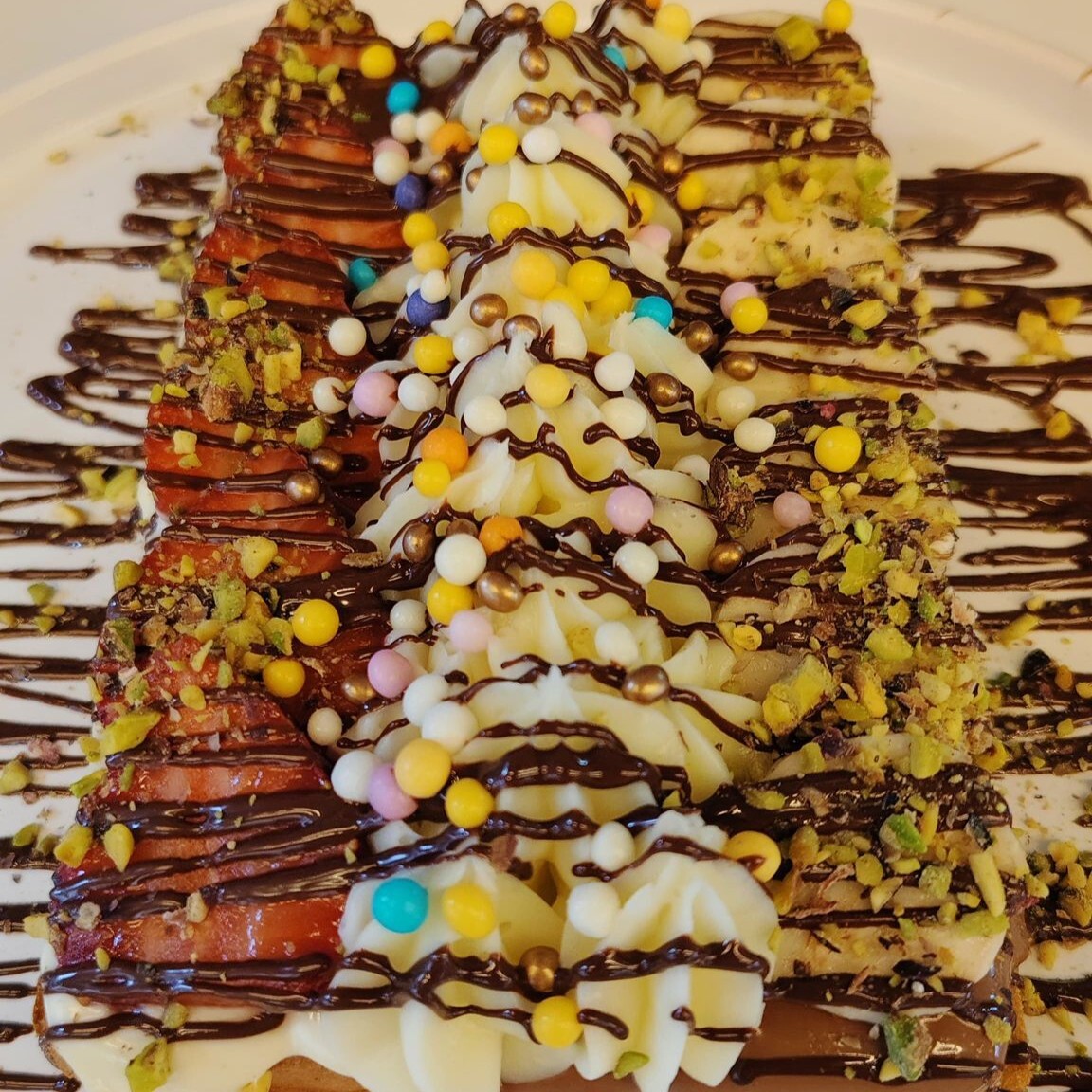 Yaredil Kremalı Boncuk Waffle