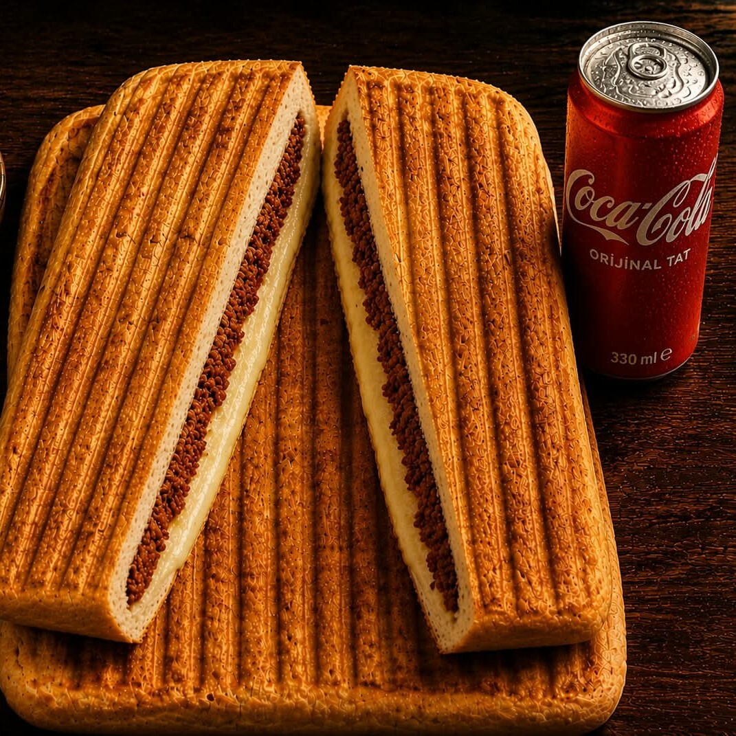 Ezme Sucuklu Ordu Tostu + Patates+Coca Cola (330 ml)