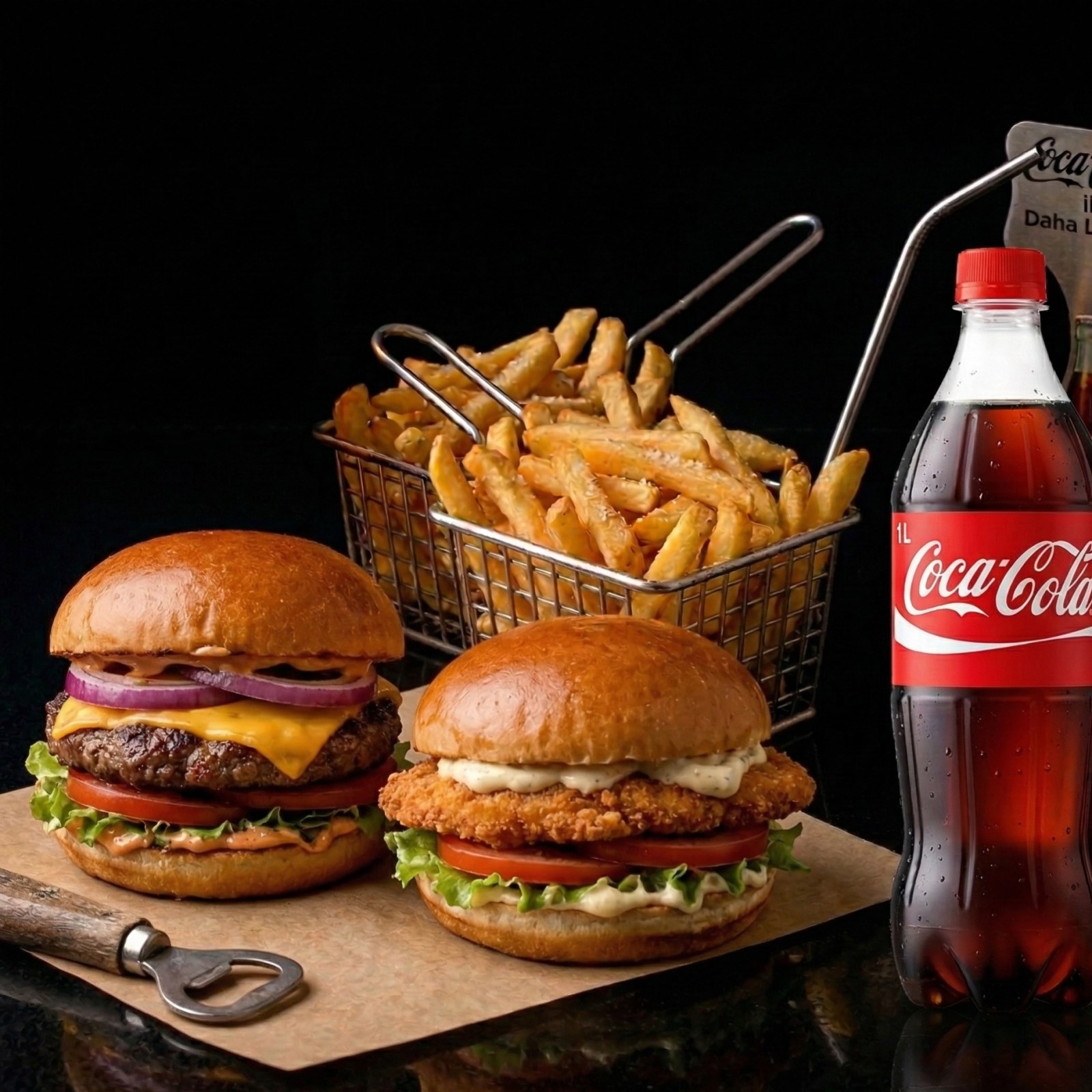 Et Burger & Tavuk Burger Menü