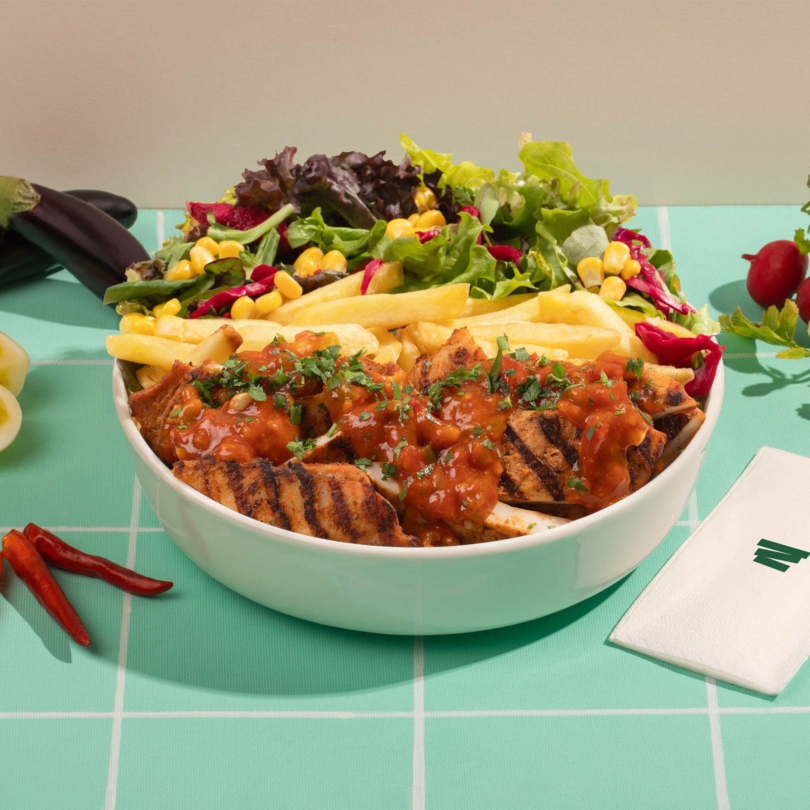 Salsa Soslu Izgara Tavuk Tava