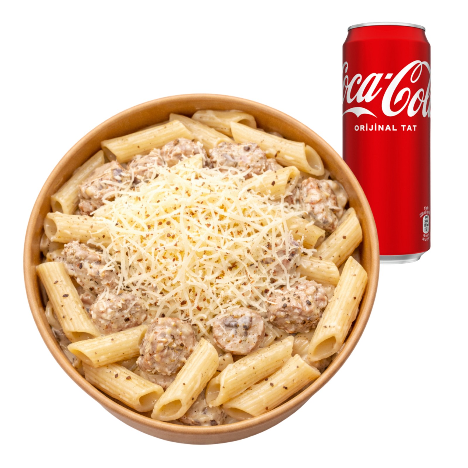 Penne Alfredo + 330 ml Coca-cola