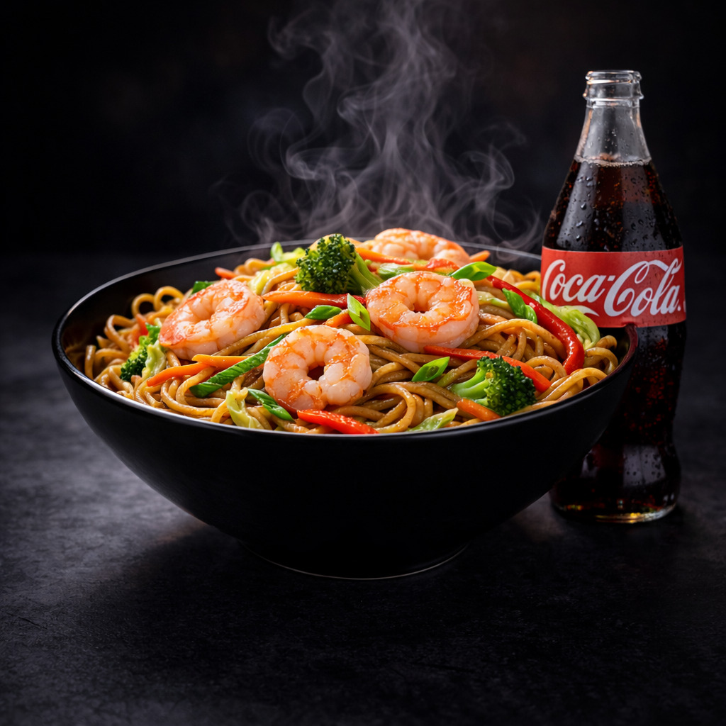 Karidesli Noodle + 330 Ml. Coca Cola