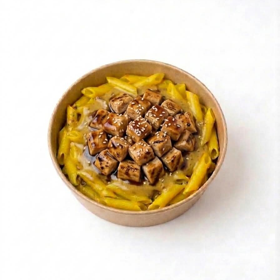 Makarna Üstü Teriyaki Soslu Tavuk