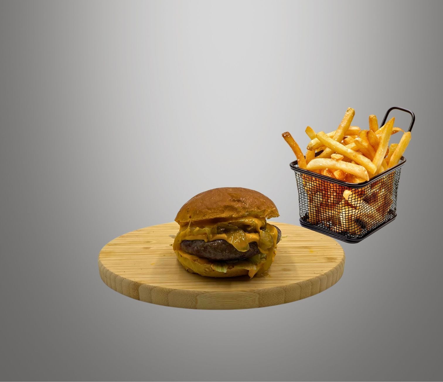 Bol Cheddarlı Burger Menü