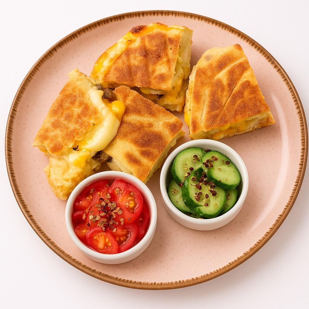 Kavurmalı Cheddarlı Bazlama Tost