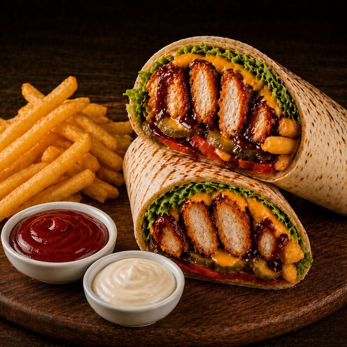BBQ Cheddar Roll Menü
