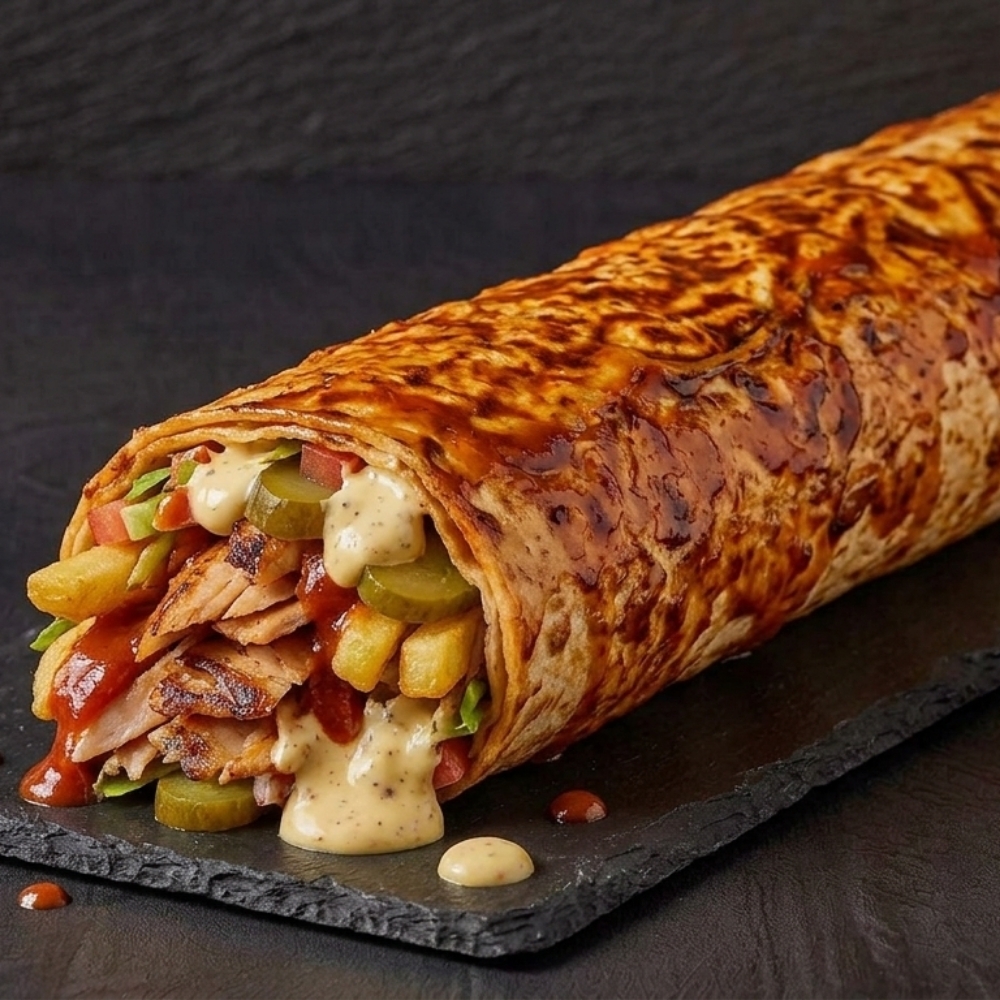 Hatay Usulü Soslu Tavuk Dürüm (100 gr)