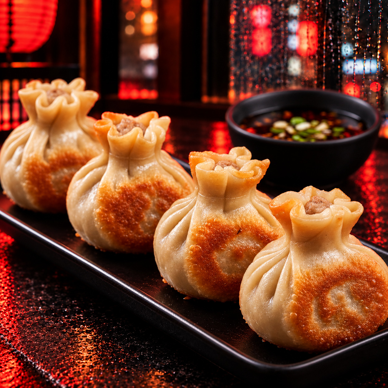Kızarmış Çin Mantısı (4 Adet) - Fried Dumplings (4 Pieces)
