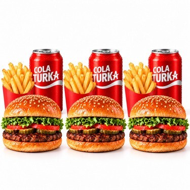 3'lü Hamburger Menü