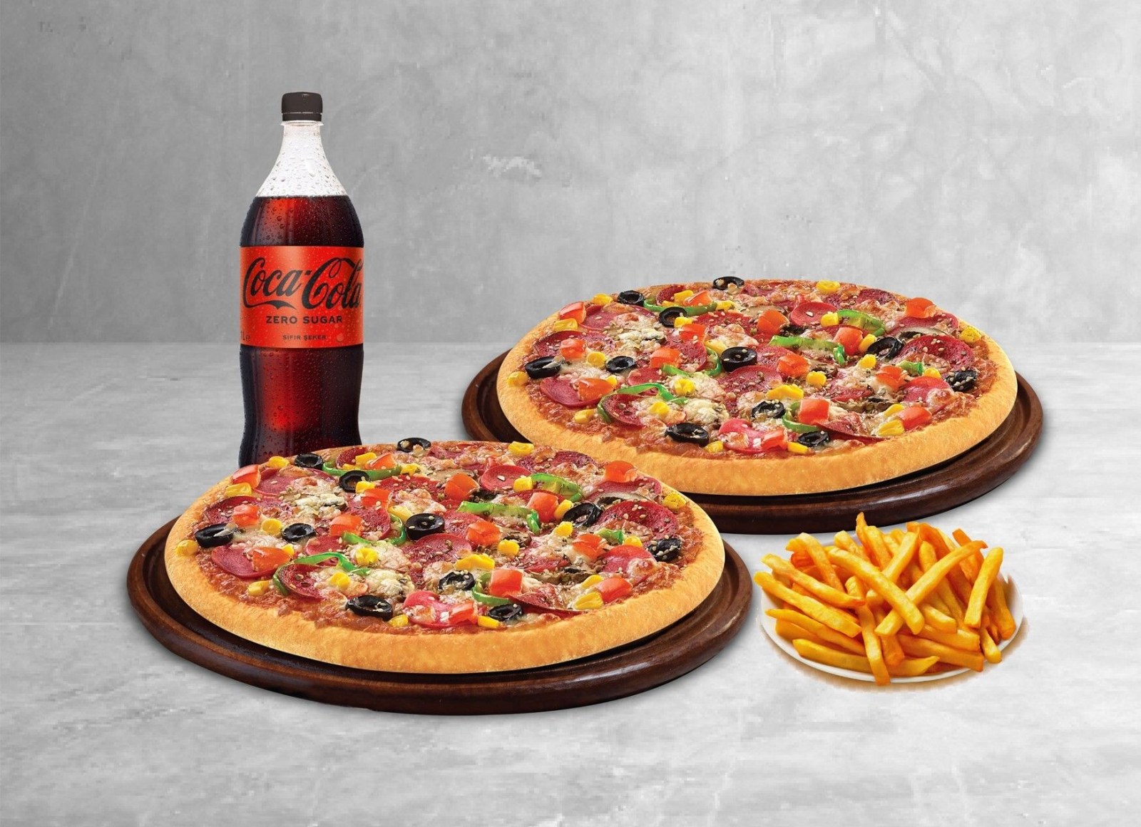 2 Kişilik Ekonomik Karışık Pizza Menü