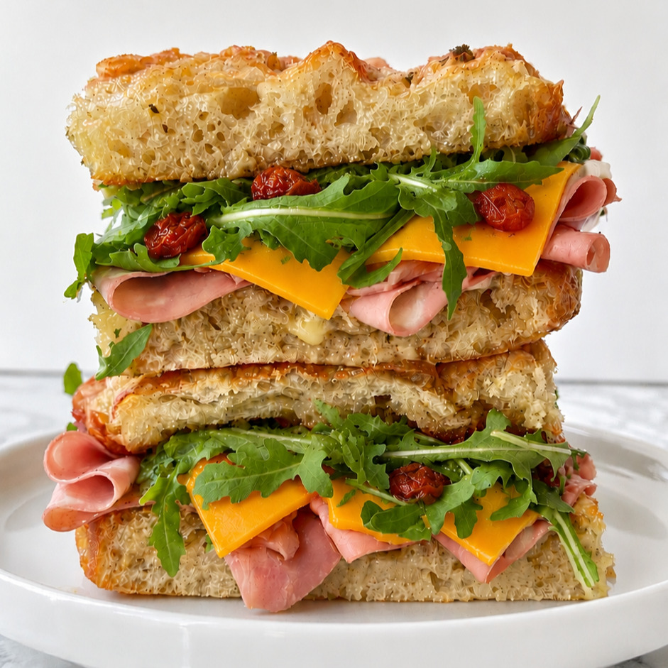 Focaccia Füme&Cheddar Sandviç