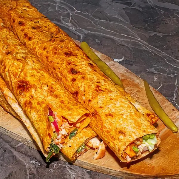 Cheddarlı Hatay Usulü Tavuk Döner Dürüm